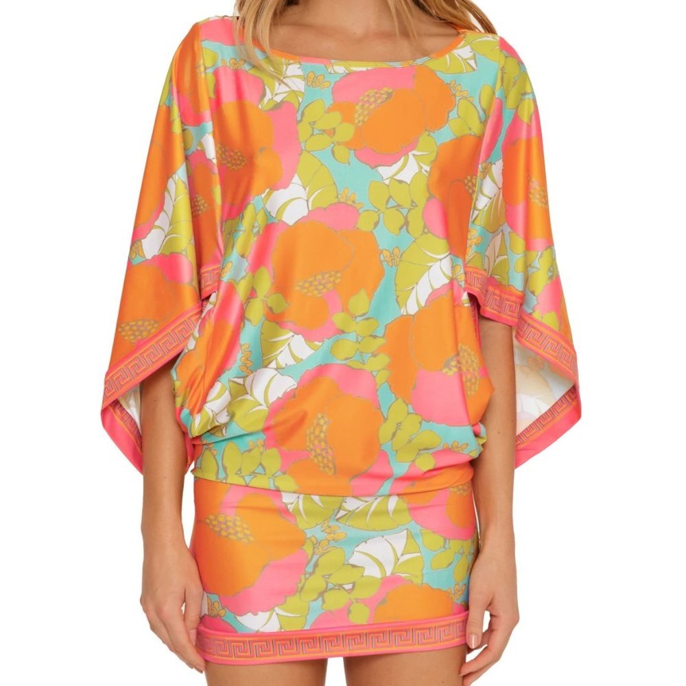 NWT Trina Turk Women's Playa de Flor Cover Up Tunic Dress Swimsuit